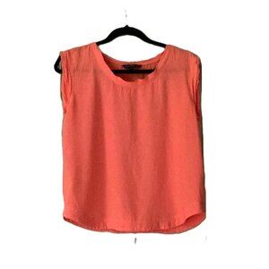 Coral/Peach Sherbert Sleeveless Top | Velvet Heart | Small